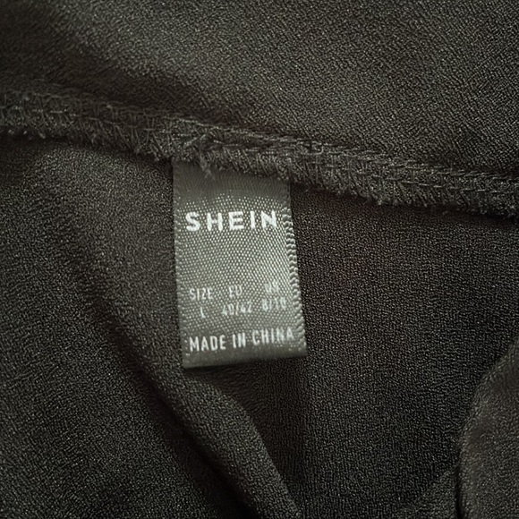 SHEIN black circle skirt beautiful flowing fabric size large new without tags - Picture 5 of 7